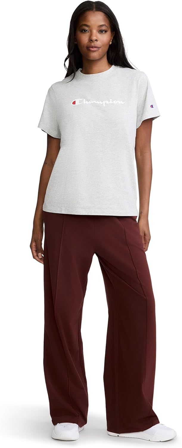 Champion Women's Open Bottom Pant, Standard Fit, Stretch Nylon Jersey