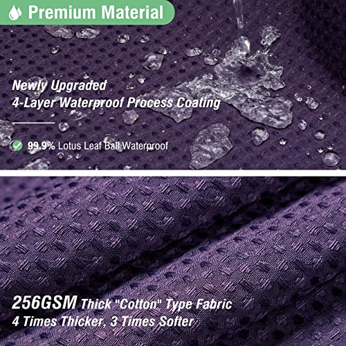 Rideau de douche extra long 183x243 cm gaufré violet - 5