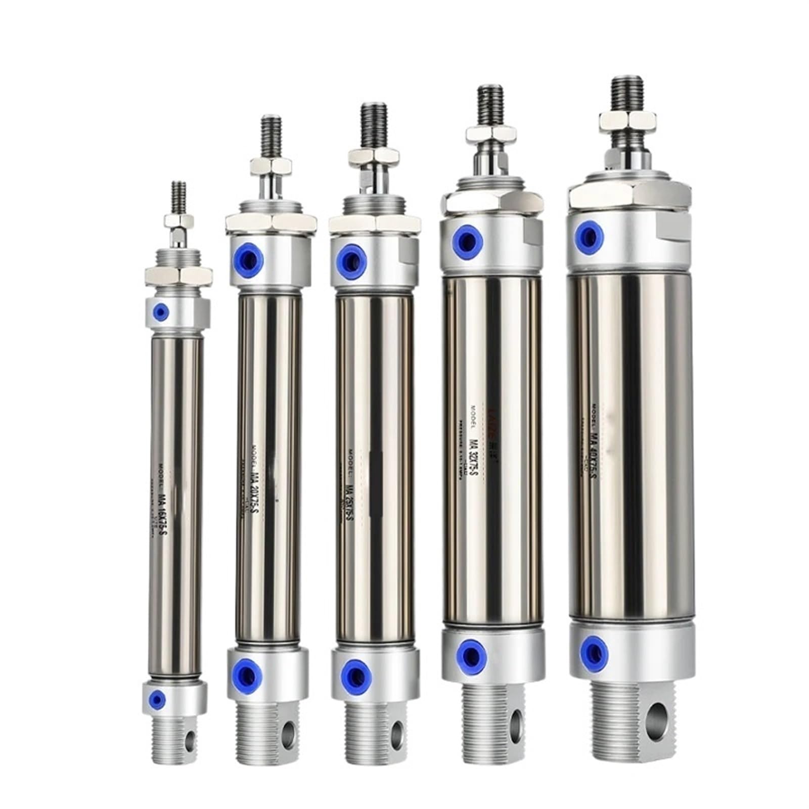 Cylindre pneumatique double action inox aimanté alésage 25mm 450mm