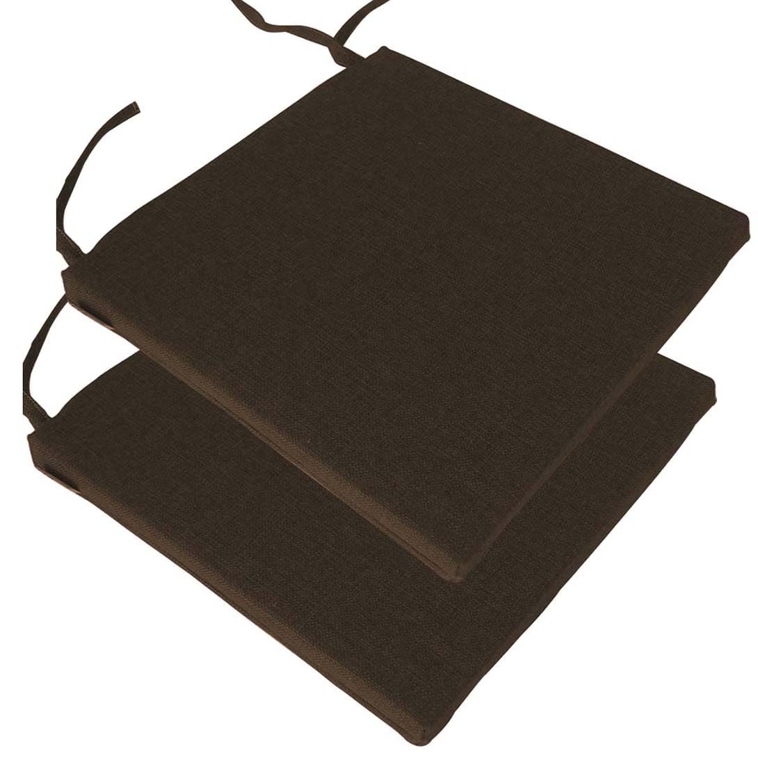 Coussin de chaise de salle à manger épais GGoty avec attaches, lot de 2