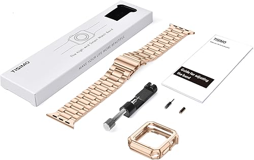 Miniatura 9 de TISIMO Compatible con Apple Watch Band de 1.772 pulgadas, 1.732 pulgadas, 1.654 pulgadas, 1.614 pulgadas, 1.575 pulgadas, 1.496 pulgadas, correa de