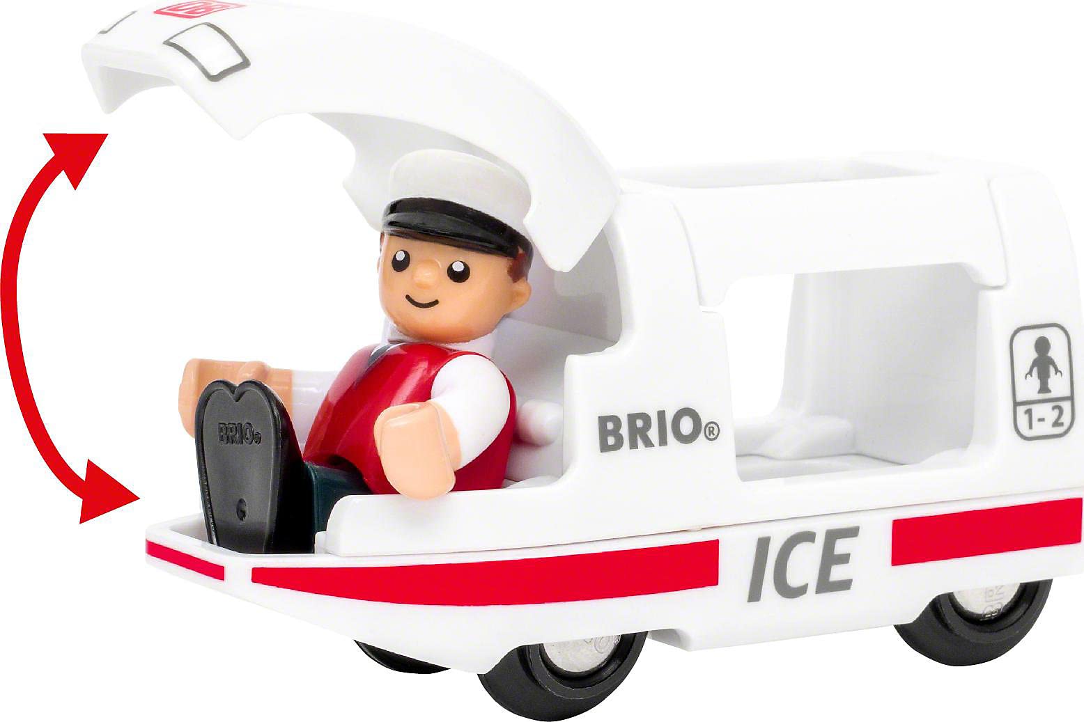 Set BRIO Deutsche Bahn Ice Set 33940 de World, con vías, estación y Tren, Estilo DB,