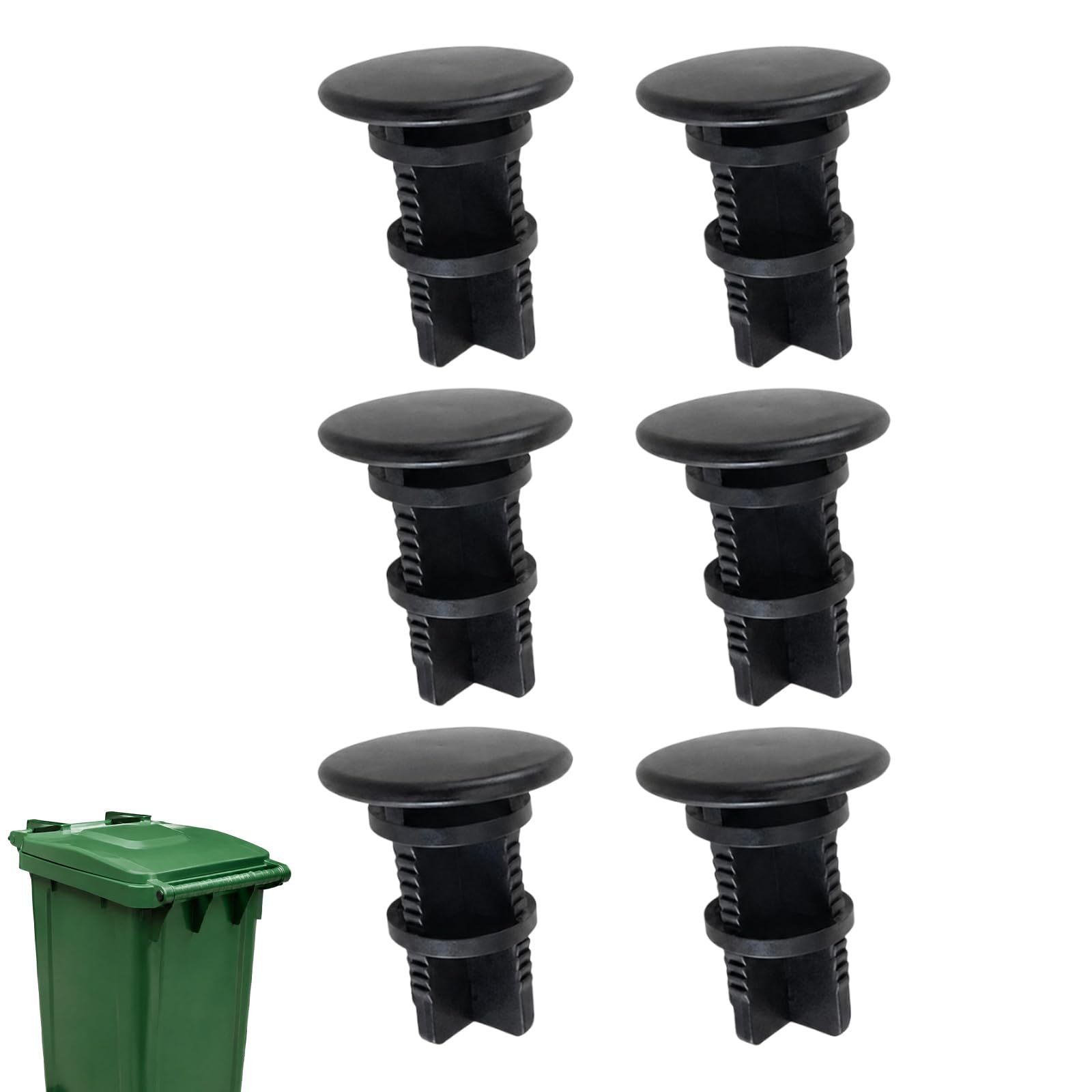 YouXunGS 6Pcs Wheelie Bin Lid Hinge Pins, Compatible with Otto/ESE (New Type) 240 Litre Household Commercial Wheelie Bins, 38mmx18mm