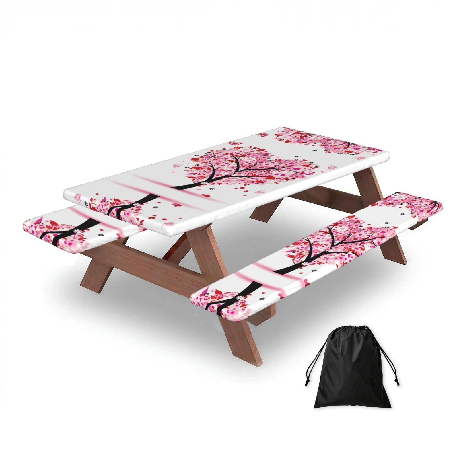 Housse de table de pique-nique ajustée pour stopper les nappes volantes