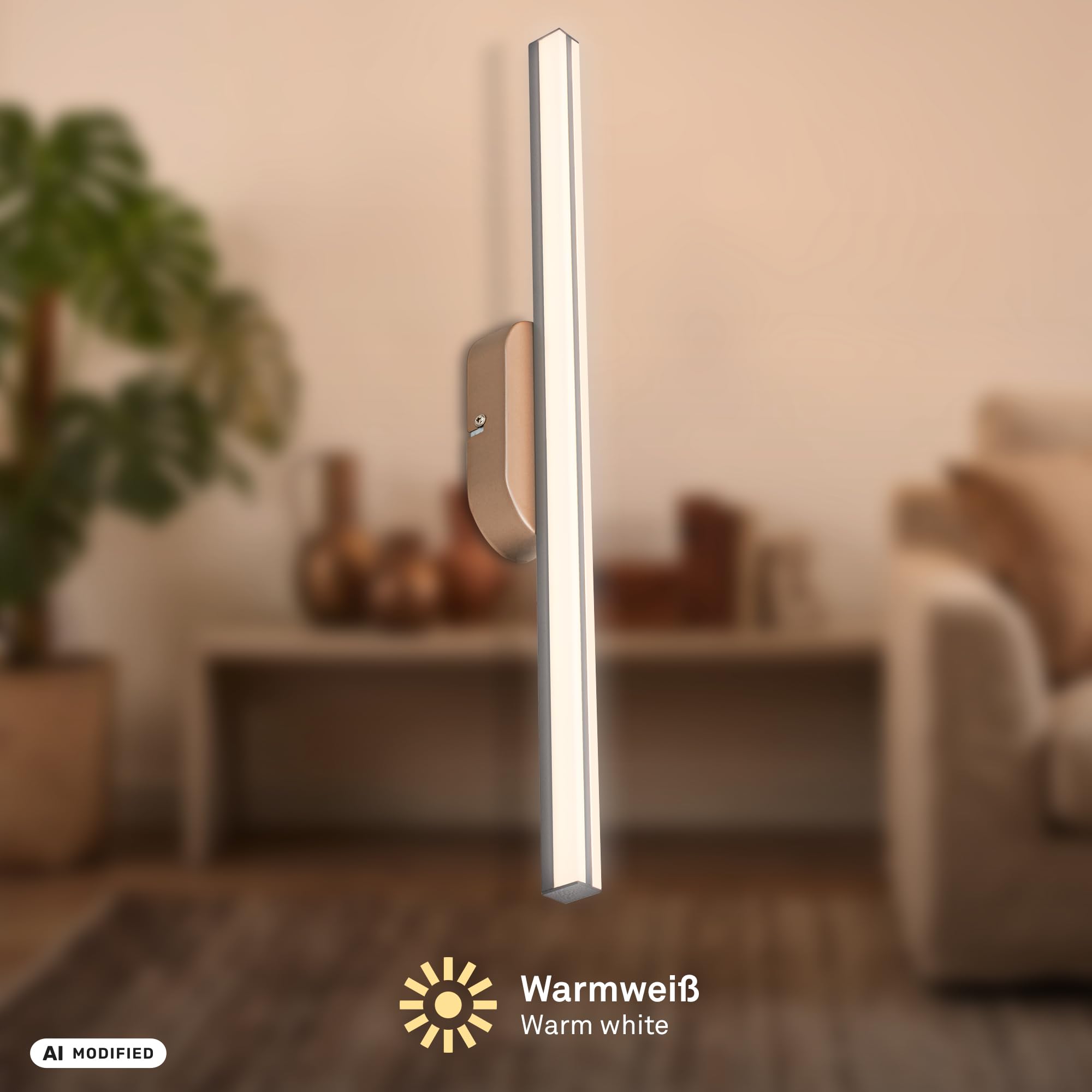 Briloner - Applique LED Da Parete Luce Bianca Calda 60 cm Antracite Bronzo