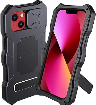 Amazon Co Jp かっこいい Iphone 13 Mini ケース 金属 アルミニウムバンパー スライド式カメラレンズカバー 軍用 耐衝撃 強化ガラス内蔵 スタンド機能 防塵 最強級金属合金 360 強力保護 頑丈 メタル シリコン 防水 Iphone13mini 黒 家電 カメラ