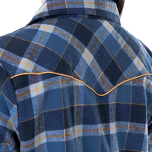 Wrangler Women's Mid-length Flannel Sleep Shirtdress, Blue Plaid, 4X - image 3