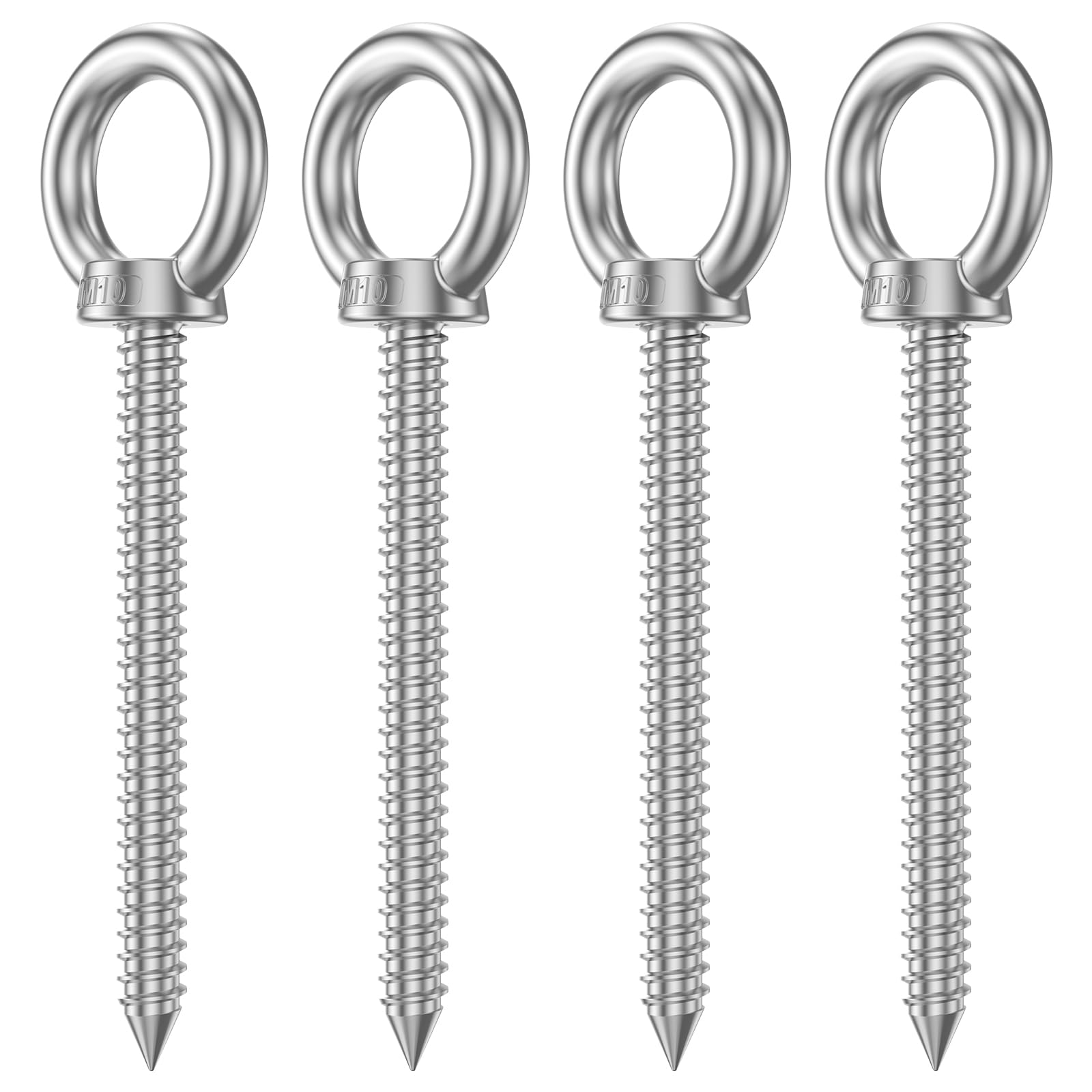 WhSunVo Eye Screws Stainless Steel Eye Hook Screws Strong Load Bearing Eye Hooks Easy to Install Eyelet Screws Screw in Eye Hooks Sturdy Eye Bolts Screw for Hammock Stand Swing Chair