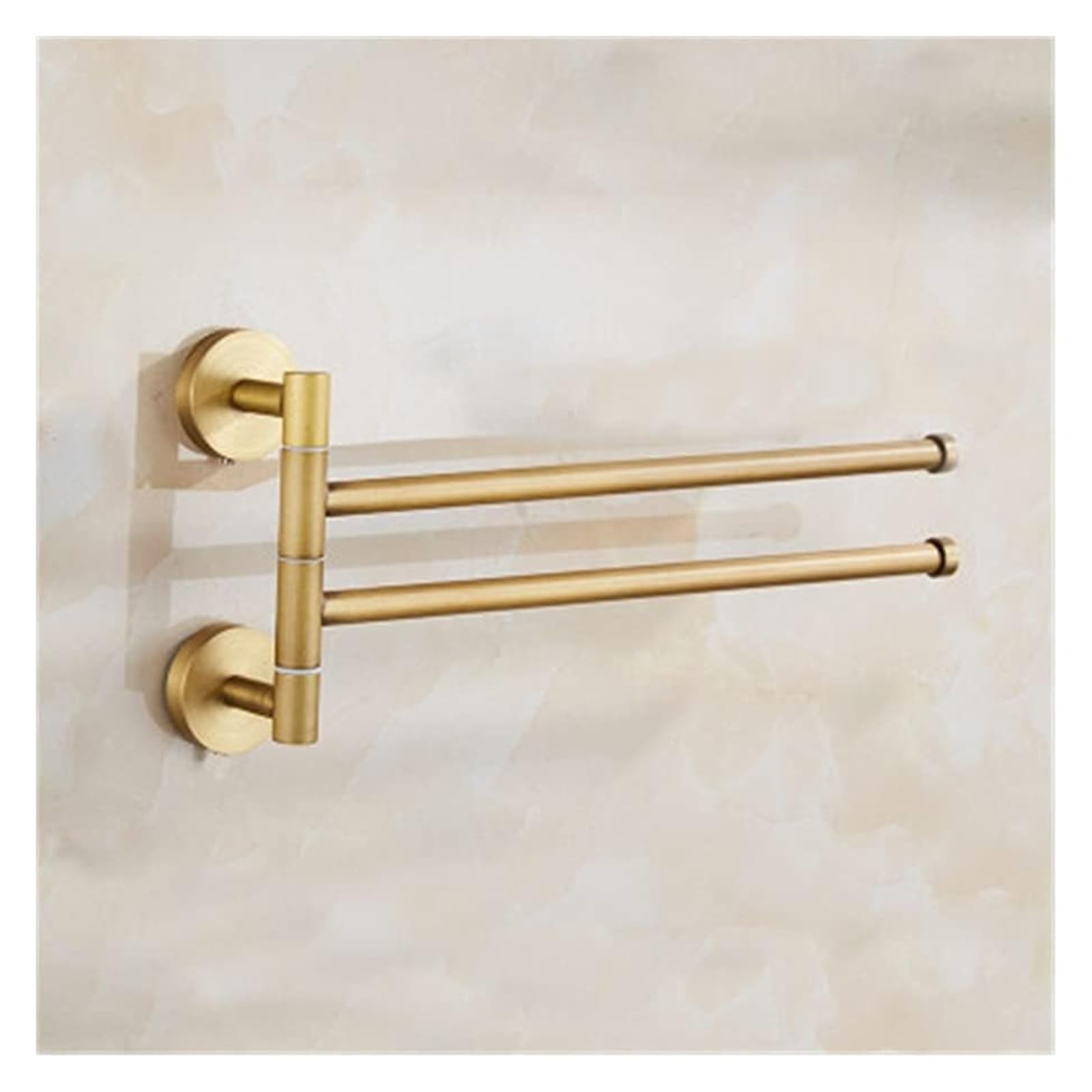 Towel Racks Rack Antique Brass Folding Movable Bath Bars Bathroom Hanger(Two Bars a)