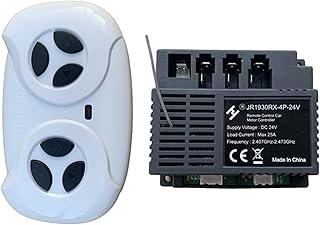 weelye 2.4G Bluetooth Remote Control and JR1930RX-4P-24V Receiver Kit Kids Powered Ride On Car ,Controller Control Box Accessories for Children Electric Ride On Car Replacement Parts