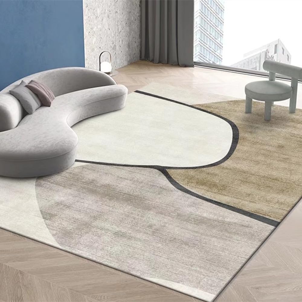 Tapis en flanelle pour salon et chambre solution grand format légère et facile à nettoyer