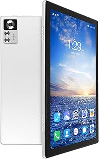 fannay Tablet PC, CPU Octa Core branca, câmera dupla, escritório, tablet 8 GB RAM 256 GB ROM, liga de alumínio 10,1 polegadas FHD para jogos (plugue EUA)