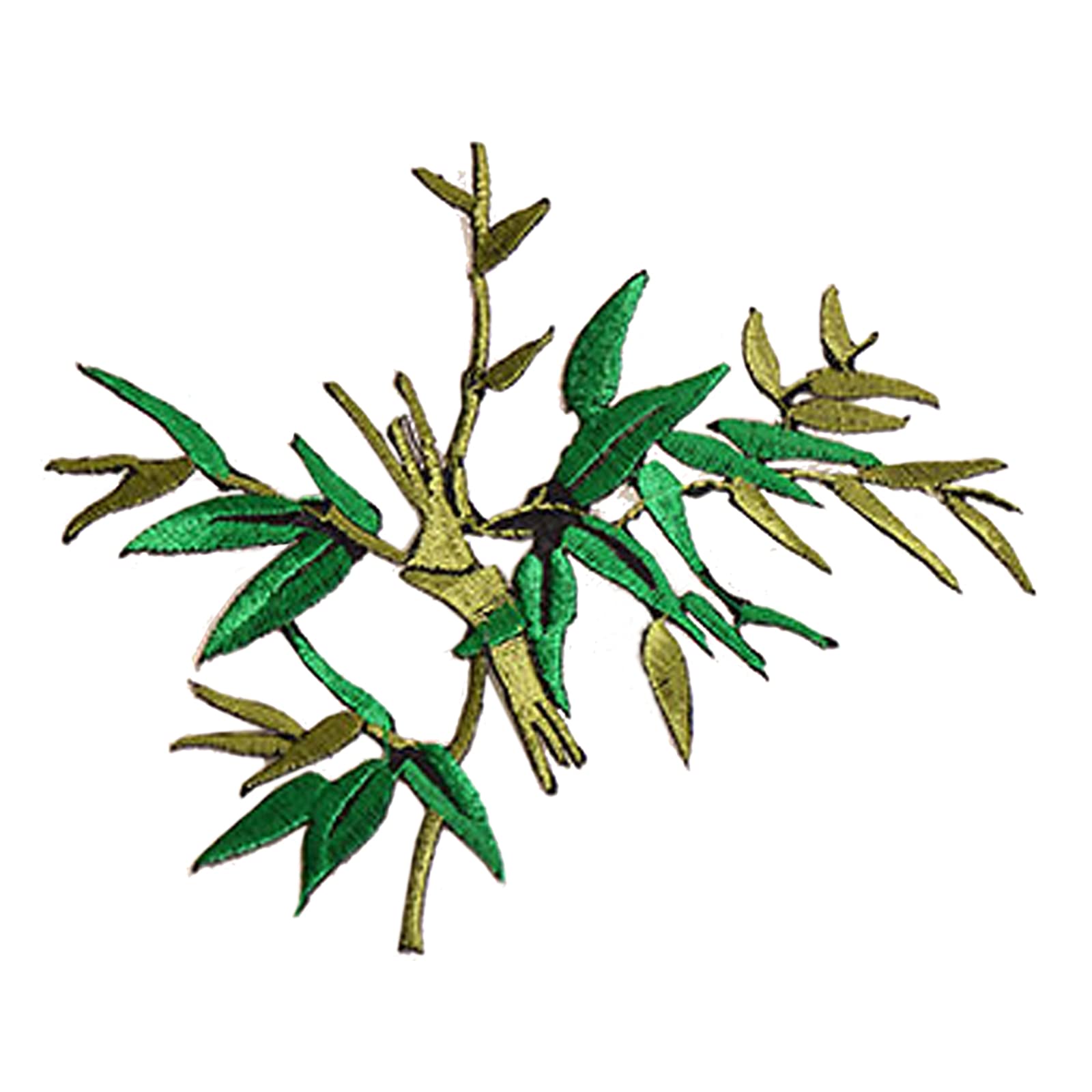 Bamboo Sew On Patches DIY Patch Applique Crafts Clothing Embroidery Patch for Cheongsam Dress T-Shirt Skirt Jeans Hat (Small Bamboo)