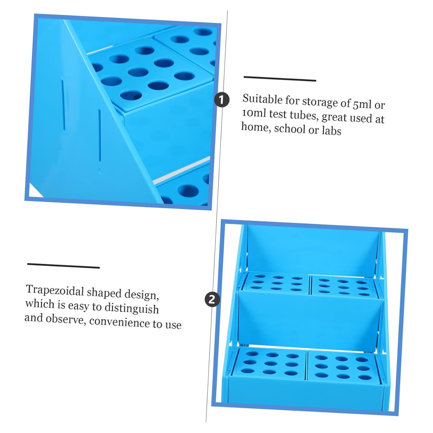 Test Tube Rack Detachable Multi-Functional Test Tube Holder for Easy Storage and Cleaning Stable Design for Laboratory and Hospital Use