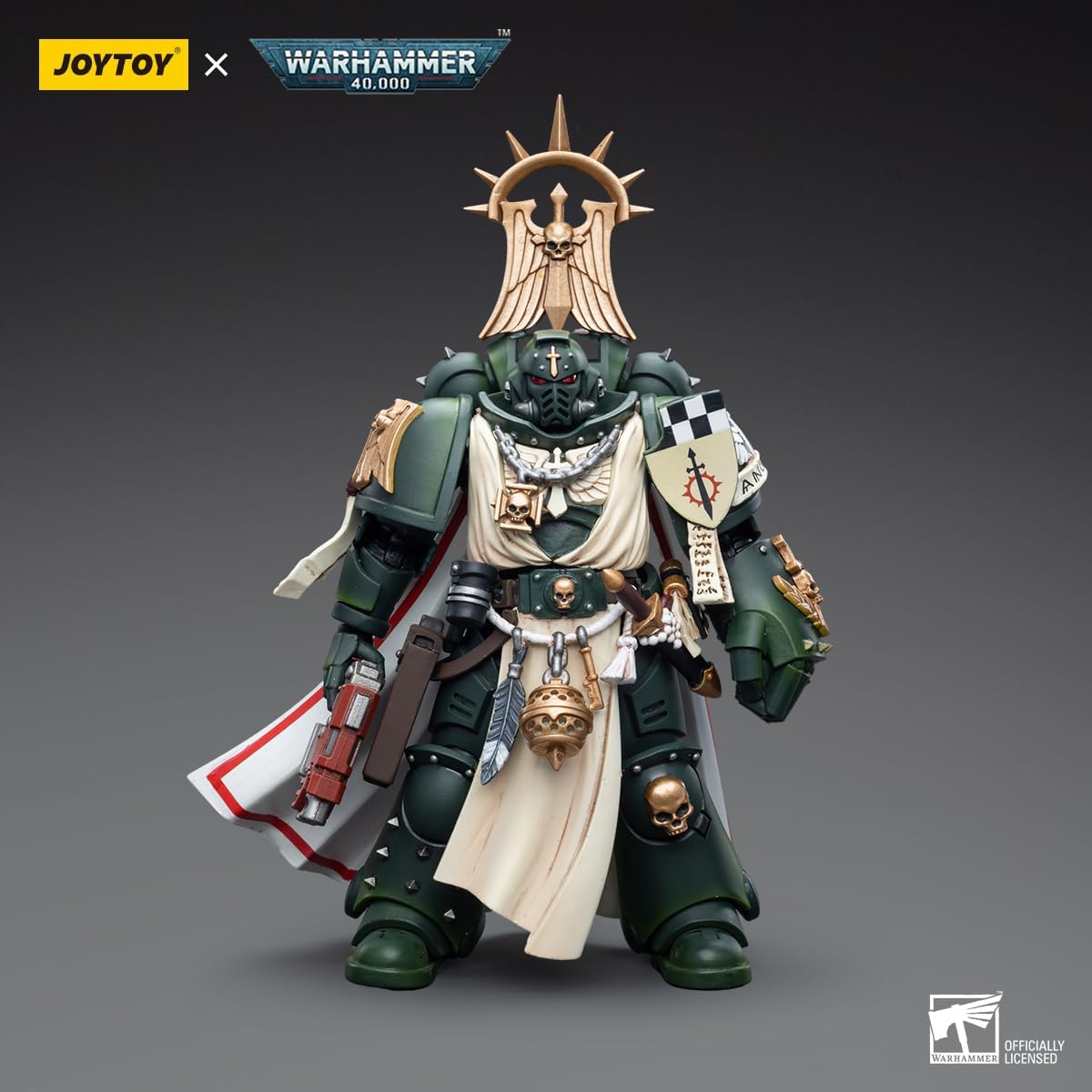 JOYTOY 1/18 Action Figures - Warhammer 40,000 Dark Angels Master with Power Fist - 5‘’,Classic Character,Collectible,Age 15 and Above