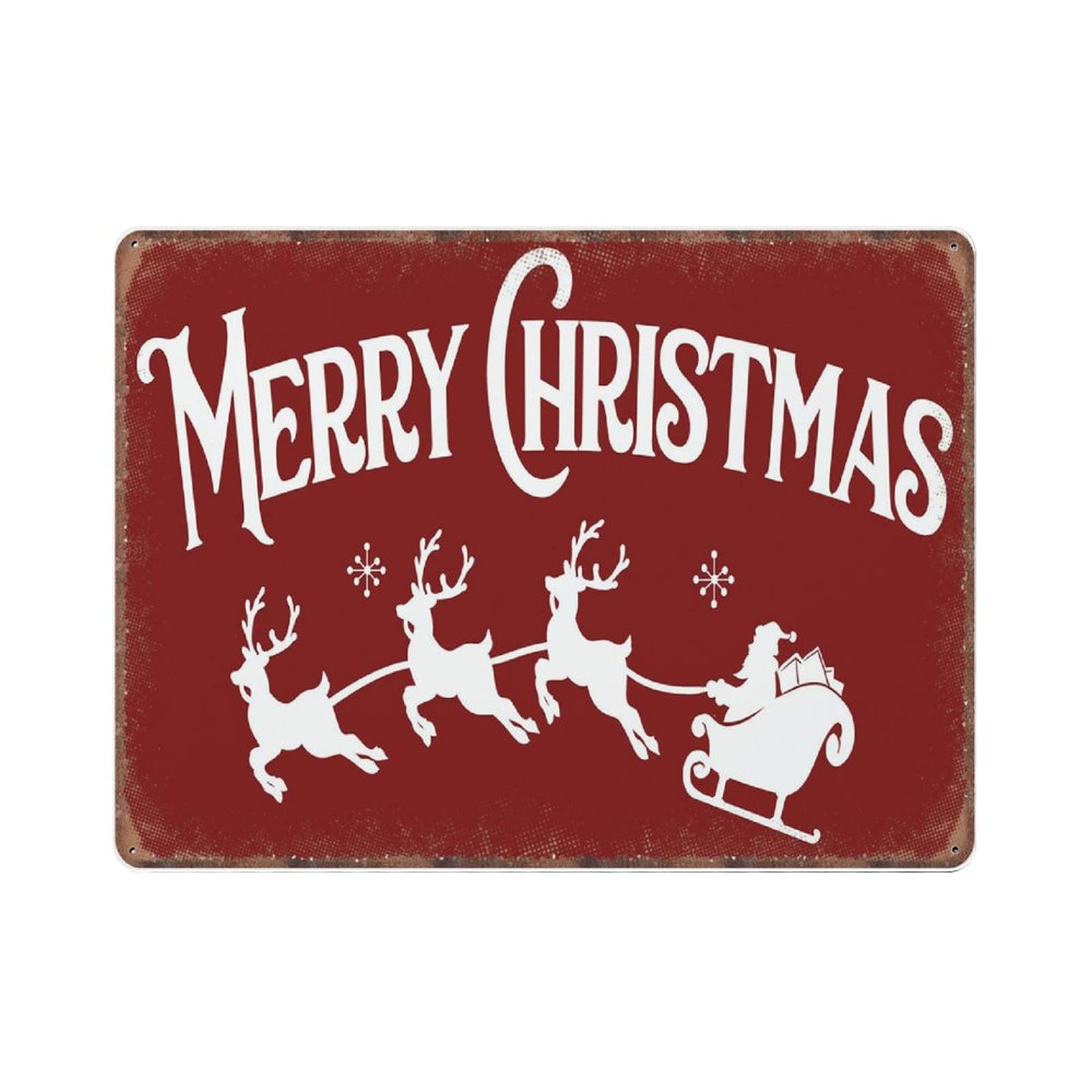 rayprint Merry Christmas Tin Signs Gift Retro Funny Metal Sign Vintage Poster Wall Art for Kitchen Garden Bathroom Farm Home Coffee Decor Tin Sign, 30x40 cm