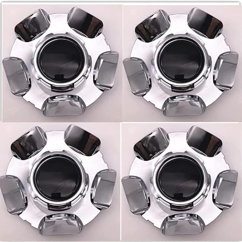FUQUYUAN 4 tapacubos cromados para rueda 5417#9597345 para Chevy Silverado Tahoe Suburban Avalanche 2007-2014, 9597347 (negro 4 piezas)