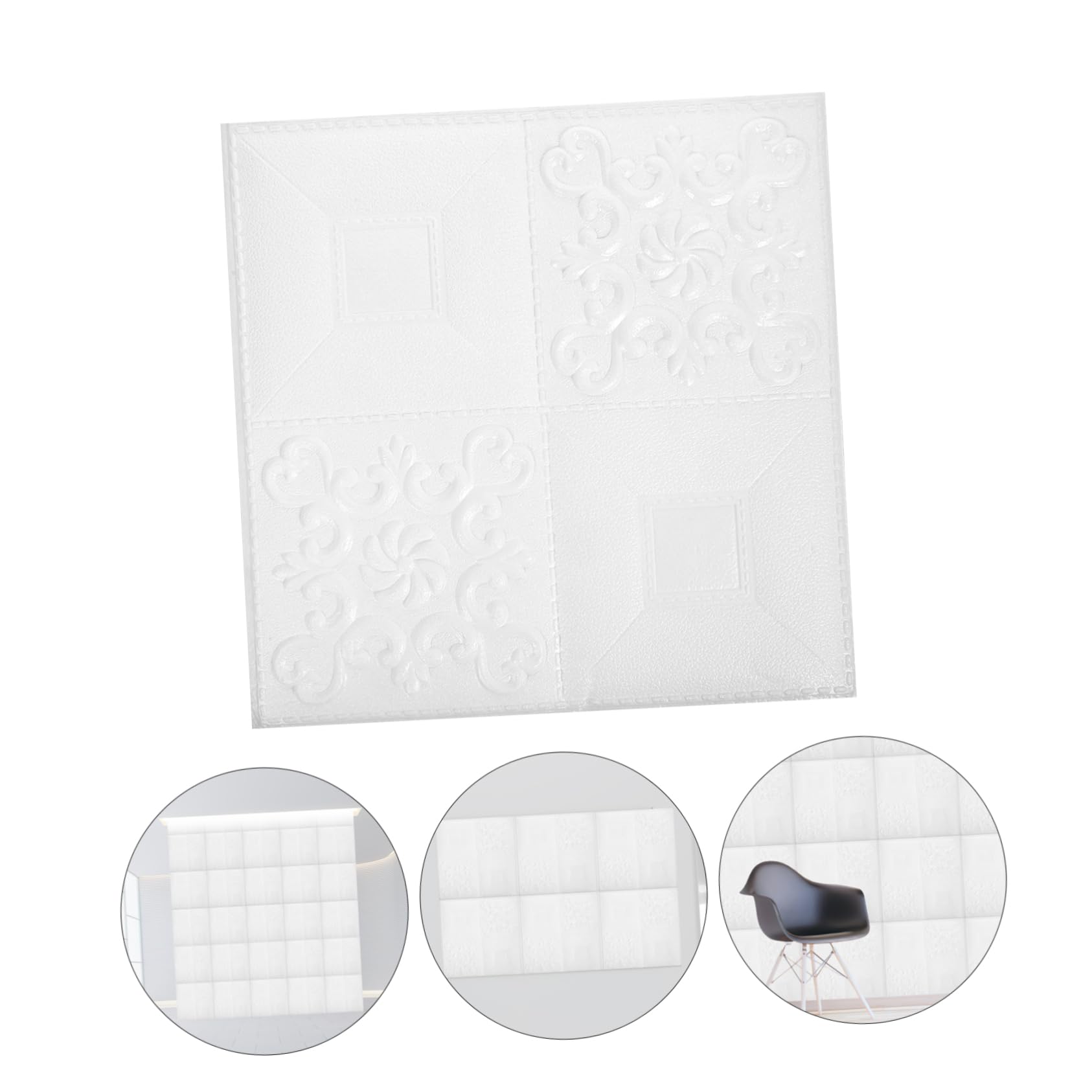 NUOBESTY Pannelli Autoadesivi Effetto Mattone, 20 Pezzi, Bianco, Facili da Pulire, per Camera da Letto e Interni