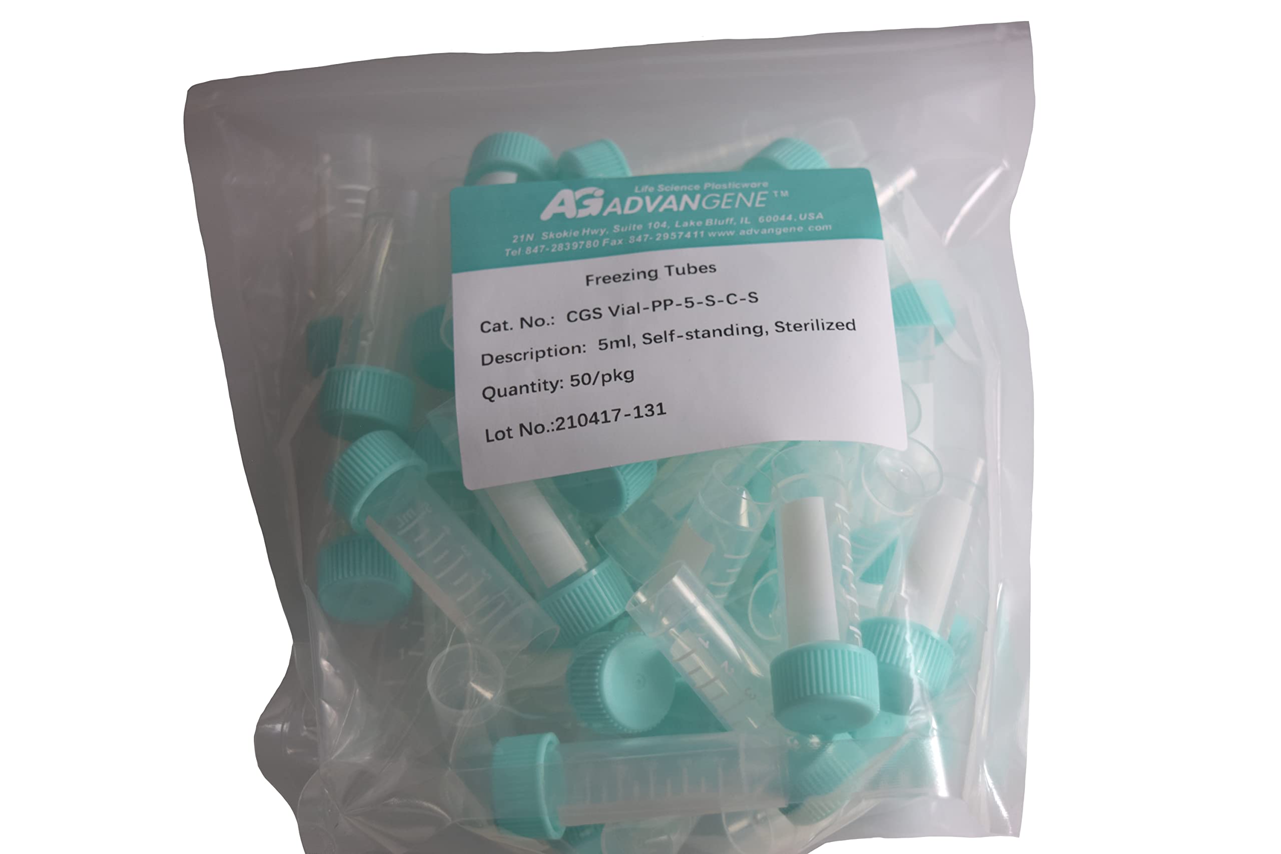Sterile - Vial de congelación y criogénica (5 ml, 160 unidades)