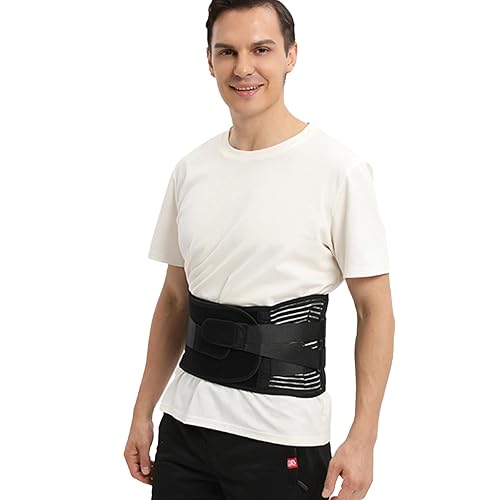 Miniatura 7 de Cinturón de apoyo de espalda para hombres y mujeres, cintura transpirable, soporte lumbar para ciática, hernia de disco, alivio del dolor de espalda