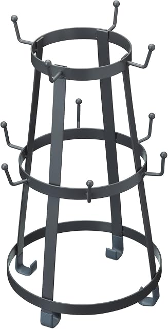 KitchenCraft Living Nostalgia LNMTREE Mug Tree, Grey, 34 x 18.5 cm