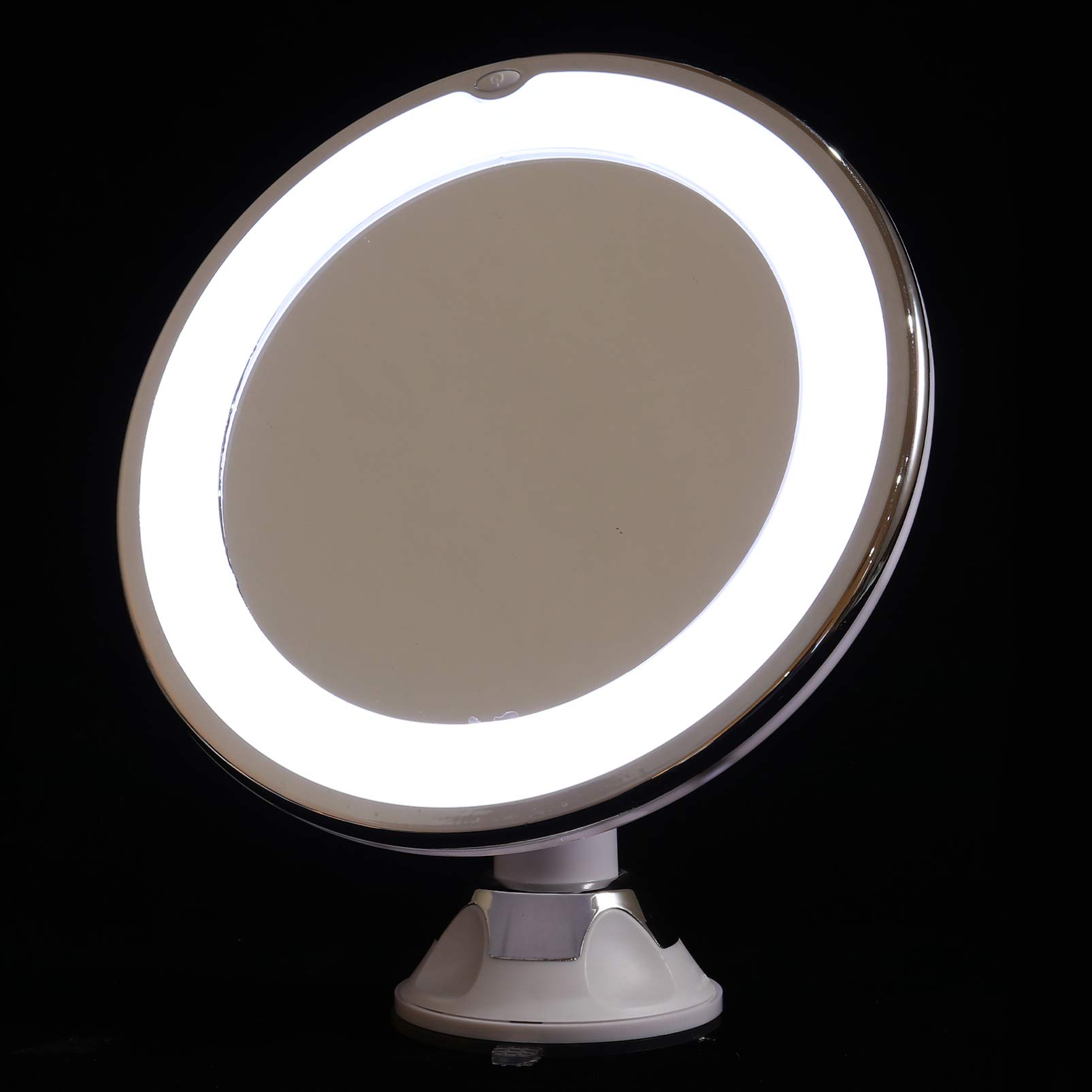 10-krotne powiększające lusterko do makijażu LED z przyssawką, wysuwana konstrukcja do łazienki i biura – idealne nieskazitelne upiększanie rutynowa pielęgnacja skóry