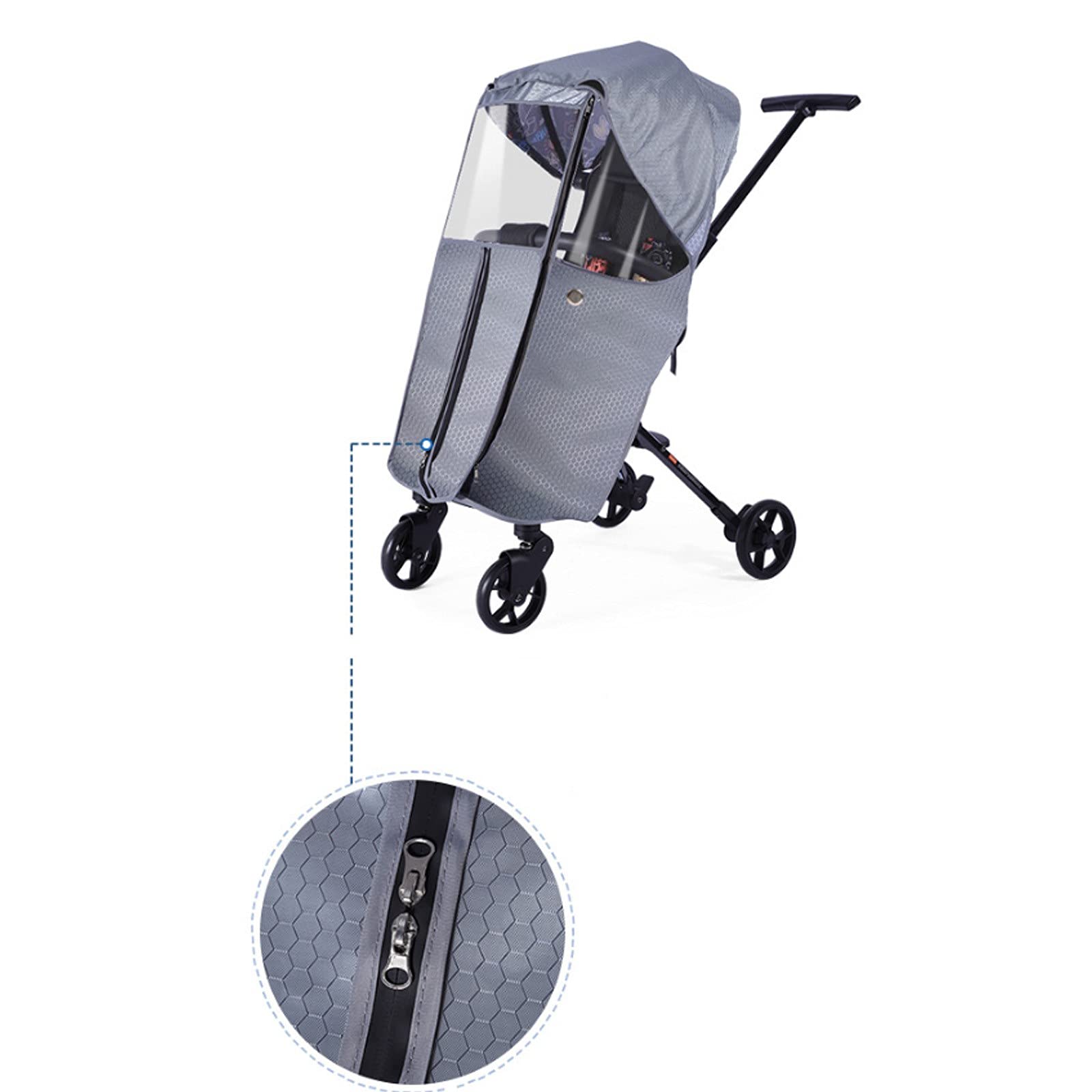 Housse de Pluie Universelle pour Poussette, Imperméable Durable et Respirant pour Poussette, Coupe-Vent et Anti-Neige, Garde Au Chaud