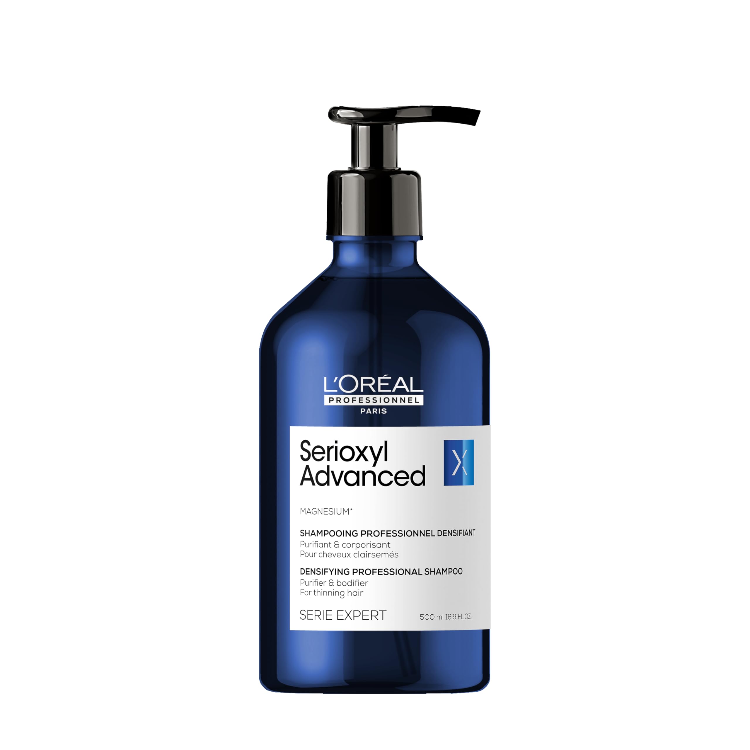 L'OREAL PROFESSIONNEL SERIOXYL ADVANCED Shampoing nettoyant et épaississant pour cheveux 500ml