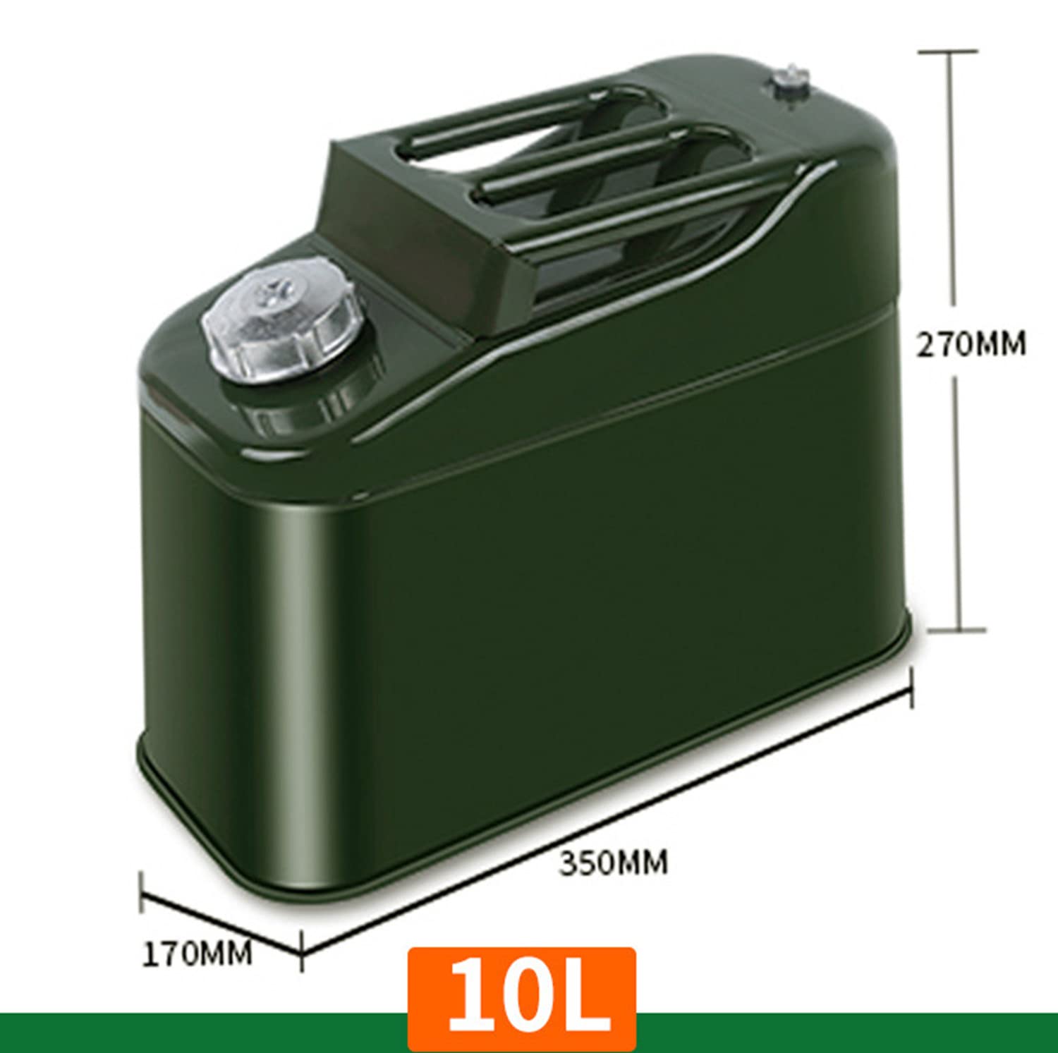 Barile di Benzina per Auto, Tanica di Carburante Diesel a Benzina, con Tappo in Alluminio Fusto di Benzina Verticale, per Stoccaggio di Carburante/Benzina/Diesel/Olio,10L