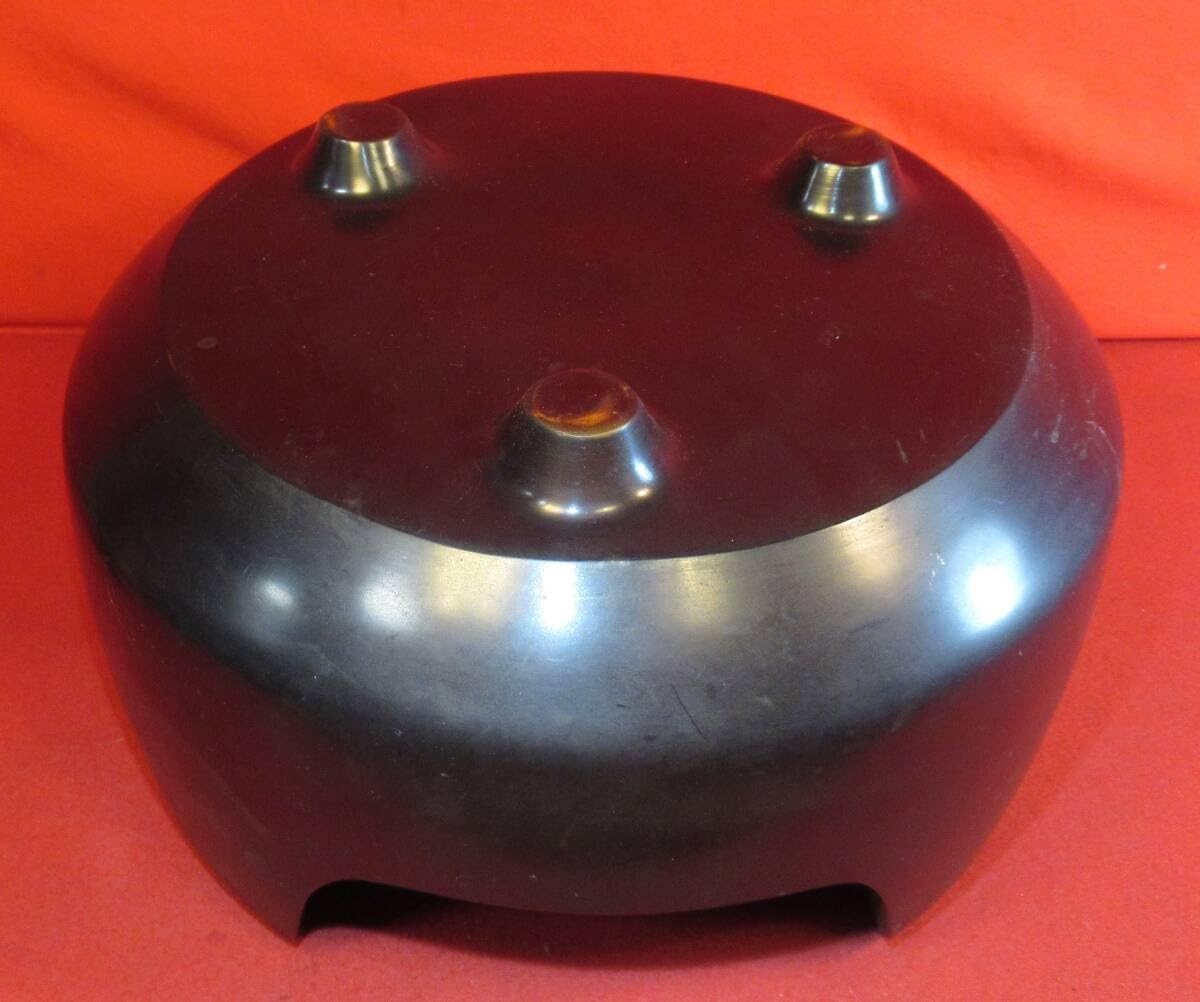 茶道具『唐銅面取道安風炉 径30.5cm＋野々田式炭型電熱器＋竹 梅地紋鉄