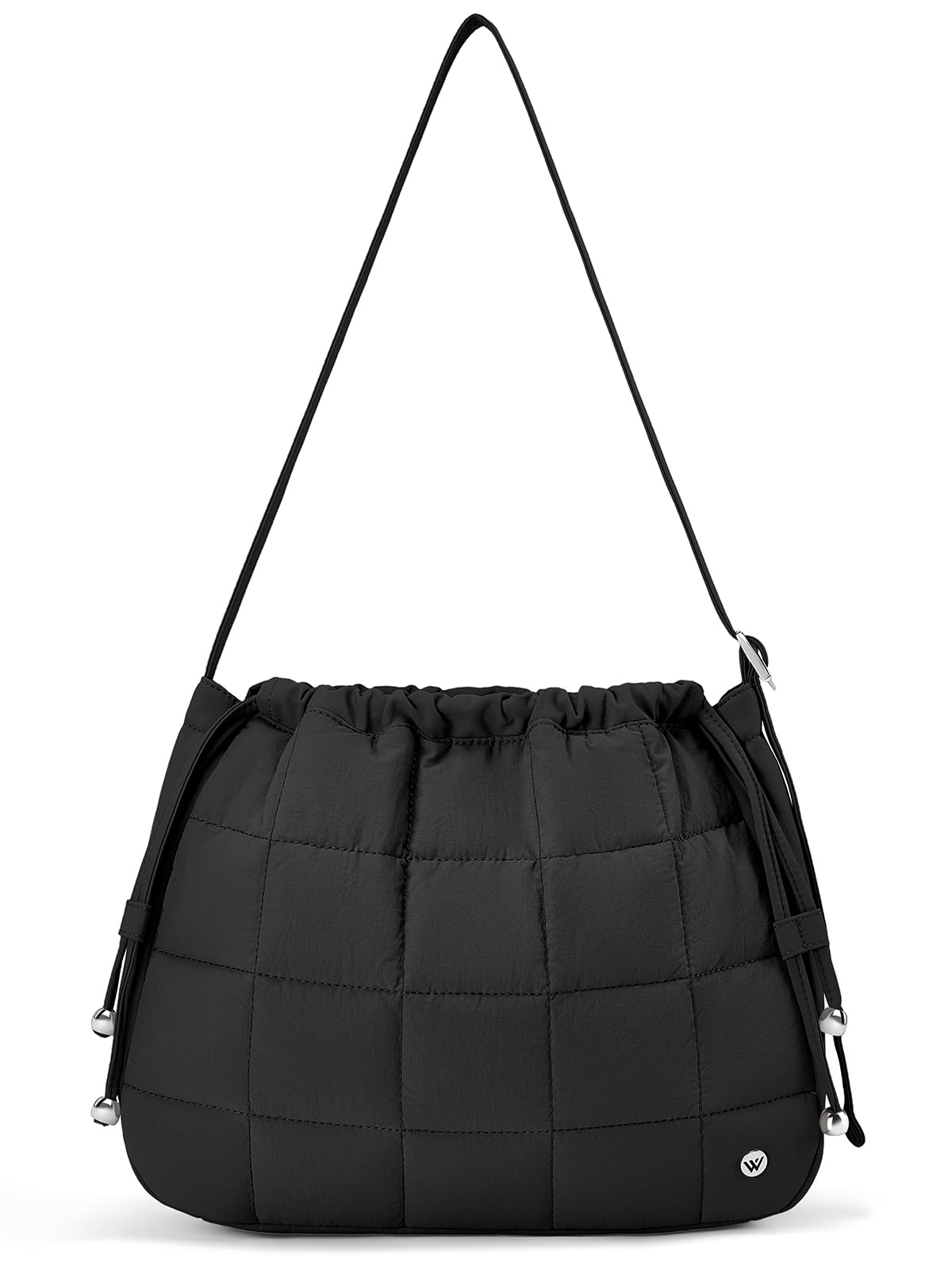 WESTBRONCO Puffer Hobo Bags for Women Puffy Nylon Shoulder Bag, Women's Quilted Handbags with Shoulder Wide Strap