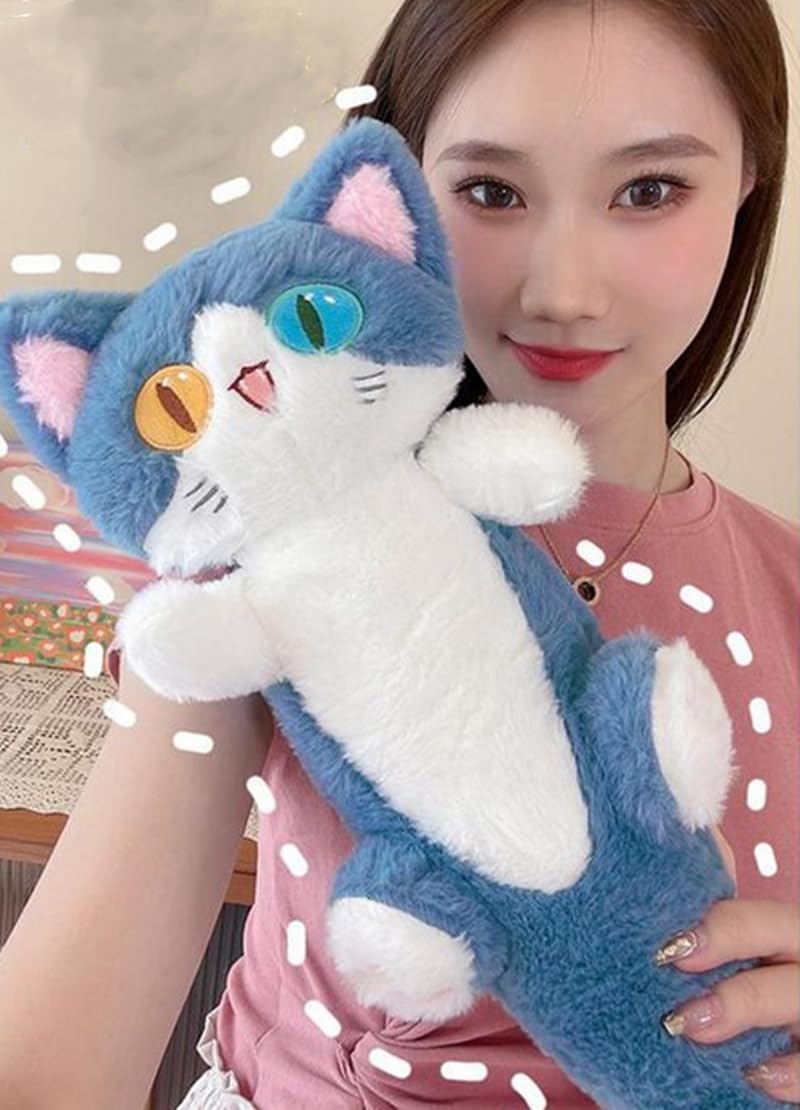 JOSON Simpatico peluche a forma di squalo, morbido cuscino a forma di squalo a forma di gatto, adatto per compleanno per ragazzi e ragazze (50,3 cm)
