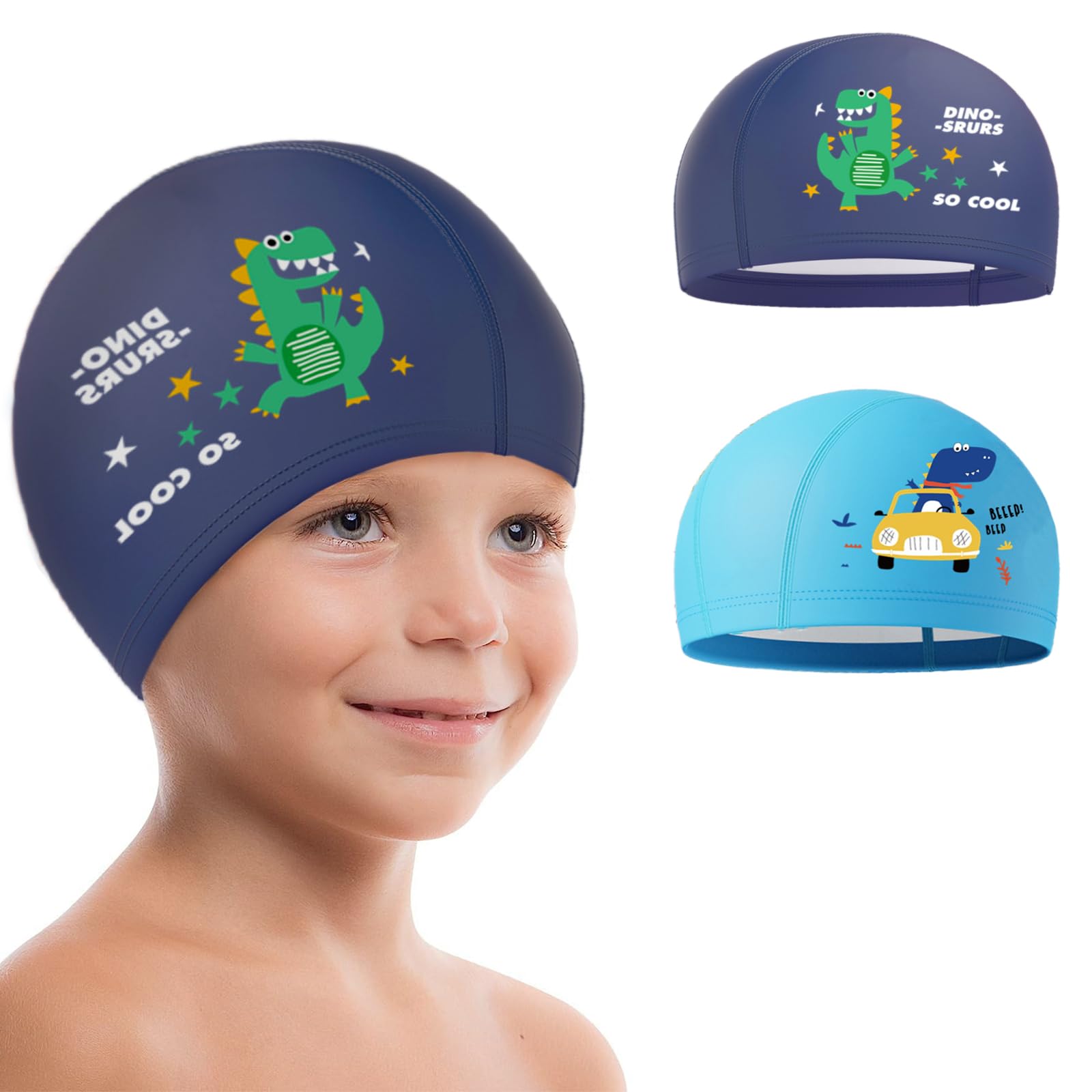 Echehi Gorro Piscina Niño, Gorro Piscina en Poliéster para 4 a 10 Años