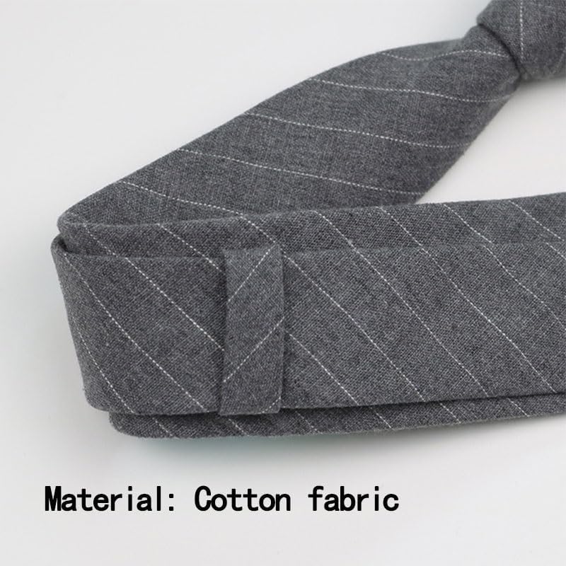 British Fashion Is Versatile Grey Formal Hand-tied Cotton Tie Dinner Accessories