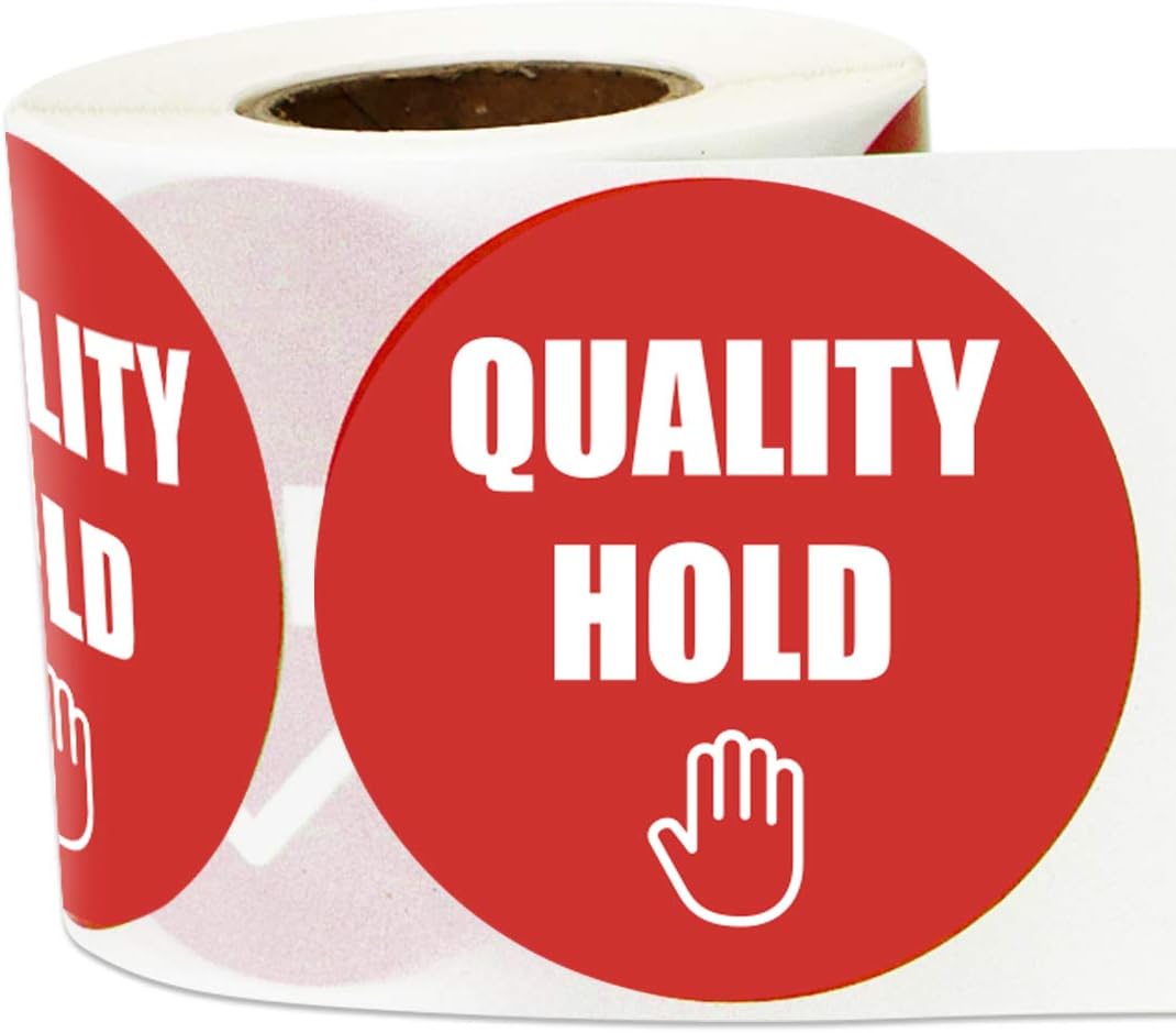 300 Quality Hold Stickers, 2" Round QC Hold Stickers
