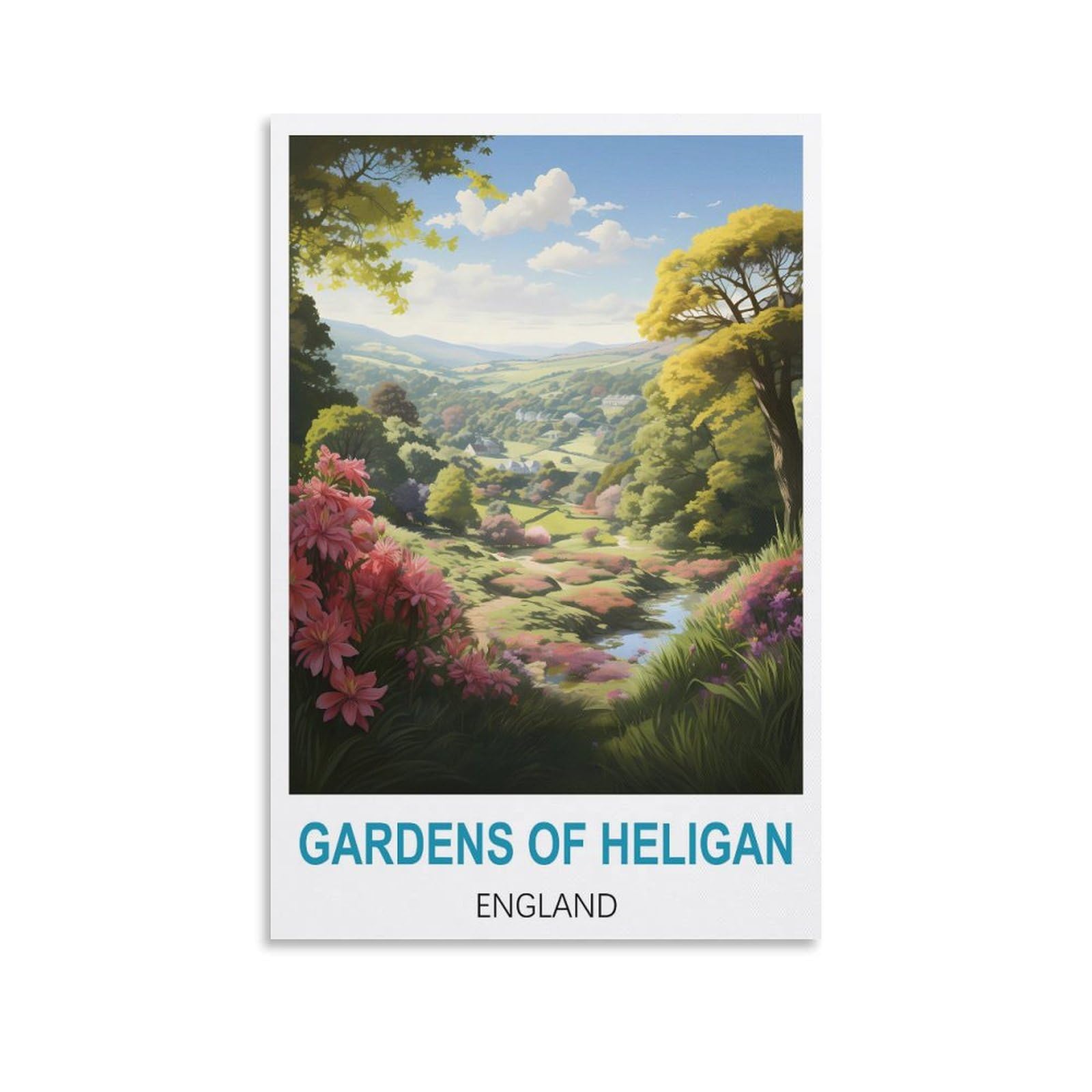 Metal Tin Sign Gardens of Heligan England Wall Art Vintage Decor for Man Cave Garages Home Bedroom Retro Decor 30x30cm