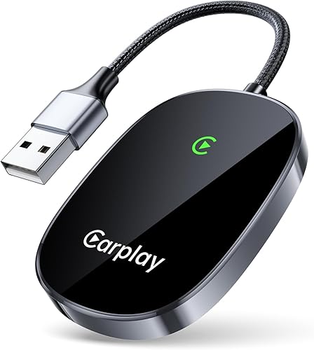 Vevavi Adaptador inalámbrico CarPlay 2024 actualizado, convierte CarPlay con cable de fábrica a inalámbrico, adaptador inalámbrico Plug and Play Car