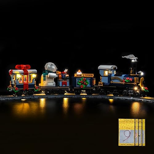 Miniatura 7 de Kit de luces LED mejorado compatible con Lego Icons Holiday Express Train Building Set, decoración de luces compatible con Lego 10361 (modelo no