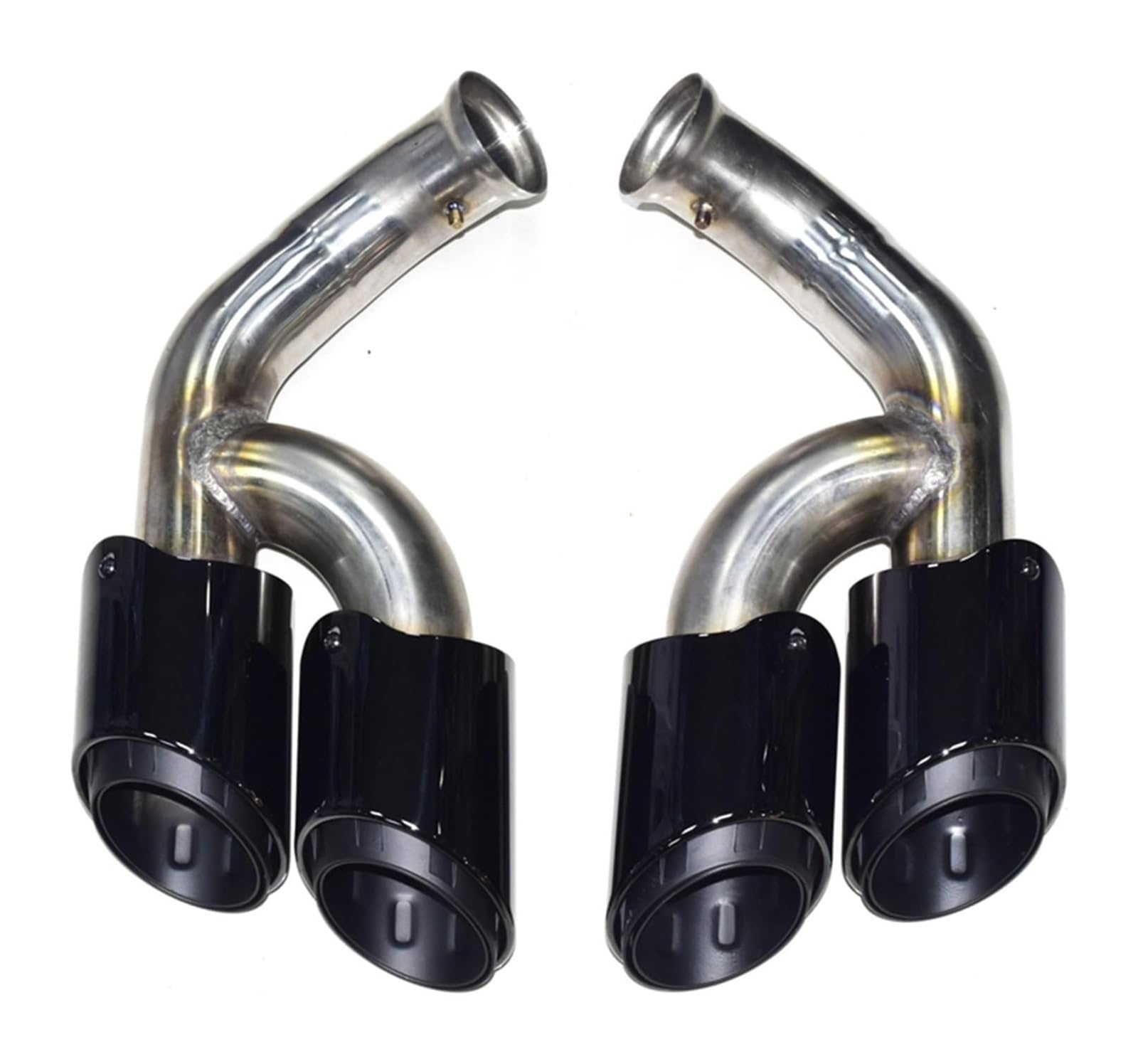 Tubo Escape Silenciador Para Cayenne 2015 2016 2017 Punta Silenciador Tubo Escape De Coche De Acero Inoxidable Terminales Escape Silenciador Tubo Para Extremo Escape(Negro)
