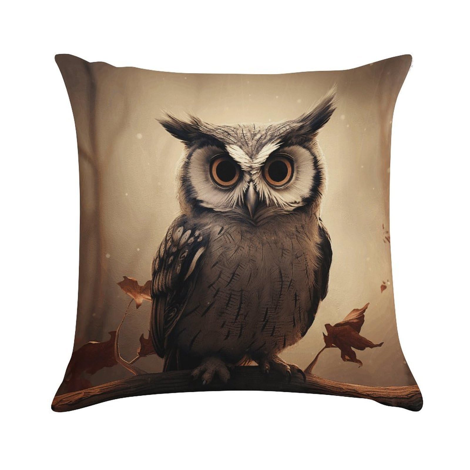 VstaDank Cute Owl Throw Pillow Cover Square Lumbar Throw Pillow Case Soft Decorative Cushion Cases Short Plush Pillowcase with Zipper Luxury Cozy Pillows Shams for All Seasons