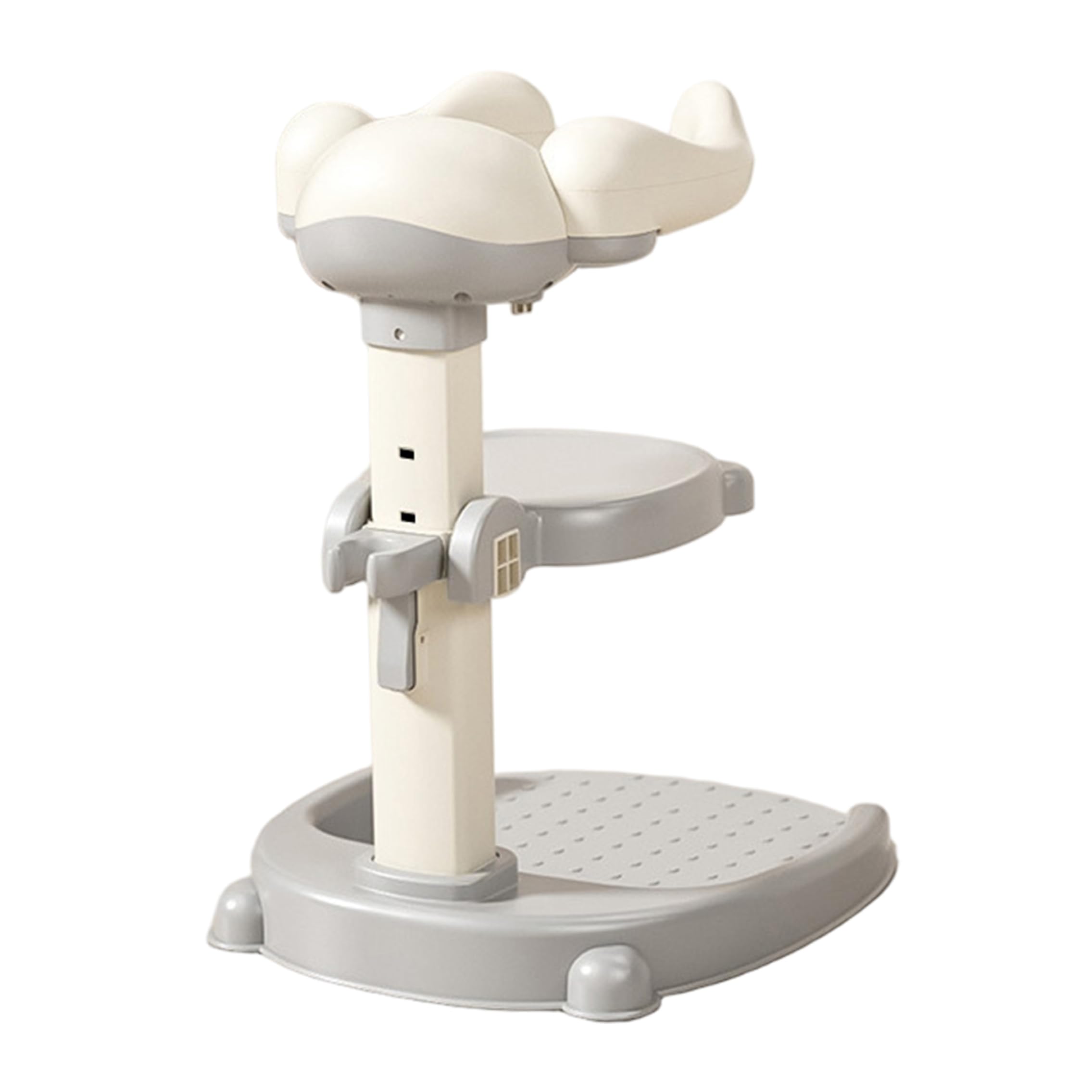 Supporto per doccia per bambini, base antiscivolo regolabile, grigio, taglia unica, supporto per bagnetto per la casa