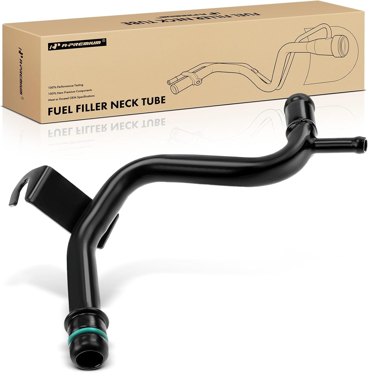 A-Premium Fuel Tank Filler Neck Pipe Hose Compatible with Chevrolet Equinox 2005-2009 & Pontiac Torrent 2006-2009 V6 3.4L Inlet, Replace# 12603191