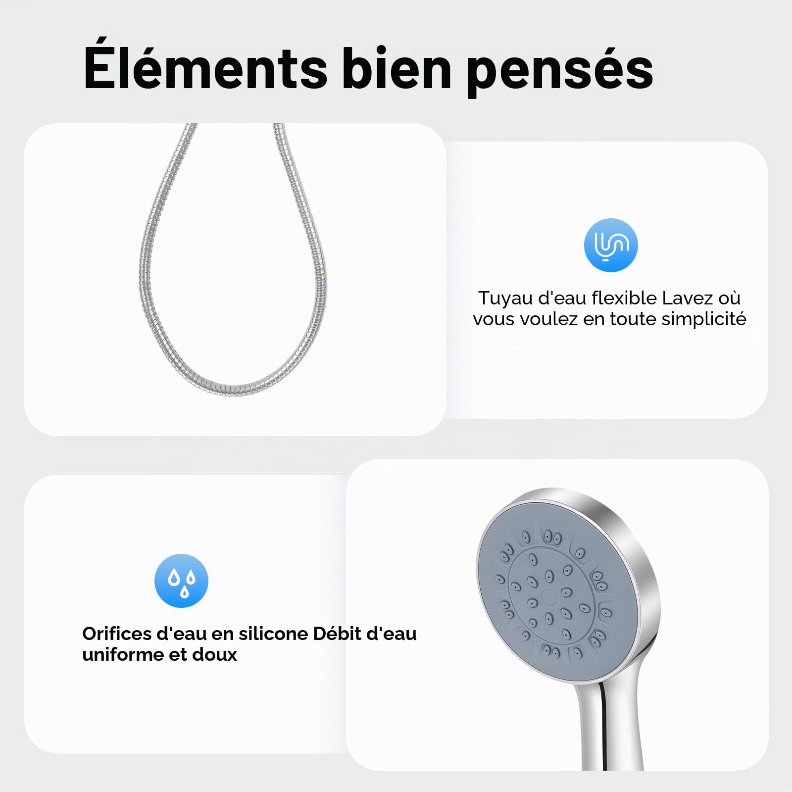 Robinet de chauffe-eau électrique, avec douche, eau chaude, pour baignoire et cuisine, pivotant à 360°, avec pommeau de douche et affichage LCD de la température, chauffe-eau instantané