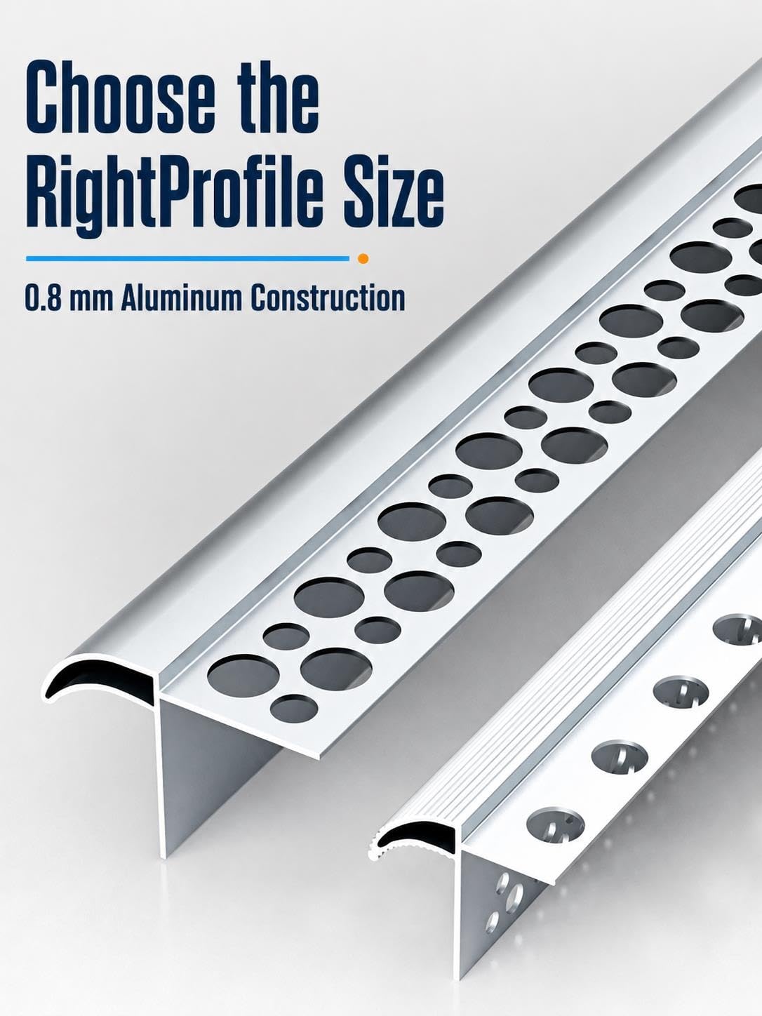 Aluminium-Abtropfkante 14/20 mm für Balkon, Terrasse und Wandabschluss