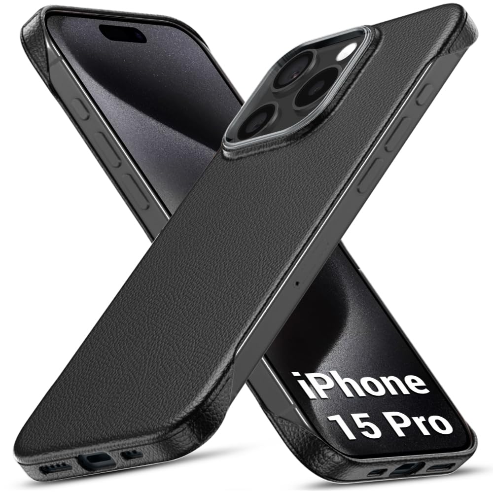 TheGiftKart Hybrid Ultimate Slim Back Case Cover for iPhone 17 Pro | Lightweight Profile | Hard Back Case Cover for iPhone 17 Pro (PC & TPU, Metal Camera Ring, Leather Texture Finish, Grey) — Amazon image 17