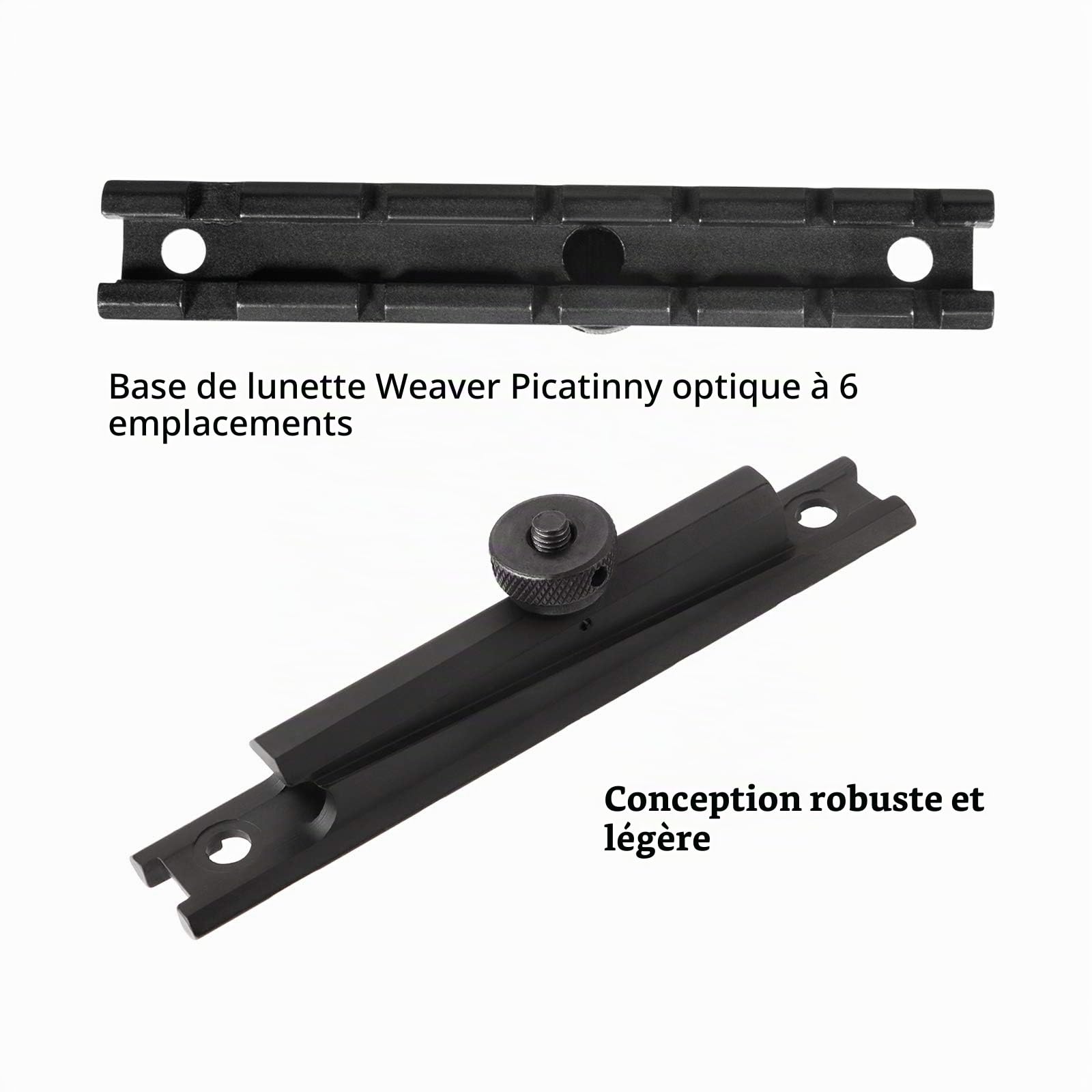 Tactique Rail de Montage 20mm Weaver Rail Mount Aluminium Picatinny Rail Set pour M4 / M16 Poignée de Transport 15A Airsoft Chasse