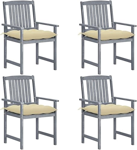 Patio Chairs with Cushions 4 pcsBalcony ChairsDining Room ChairsLawn ChairModern ChairGarden Chairsfor Dining Room Living Room Meeting RoomBalcony