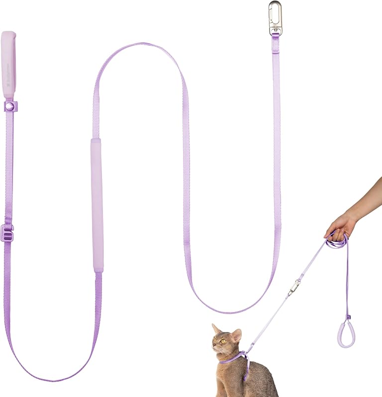 Guia Ajustável para Gatos e Cães Pequenos BuddyArmor Monet Purple, 1,12 a 2,19 m