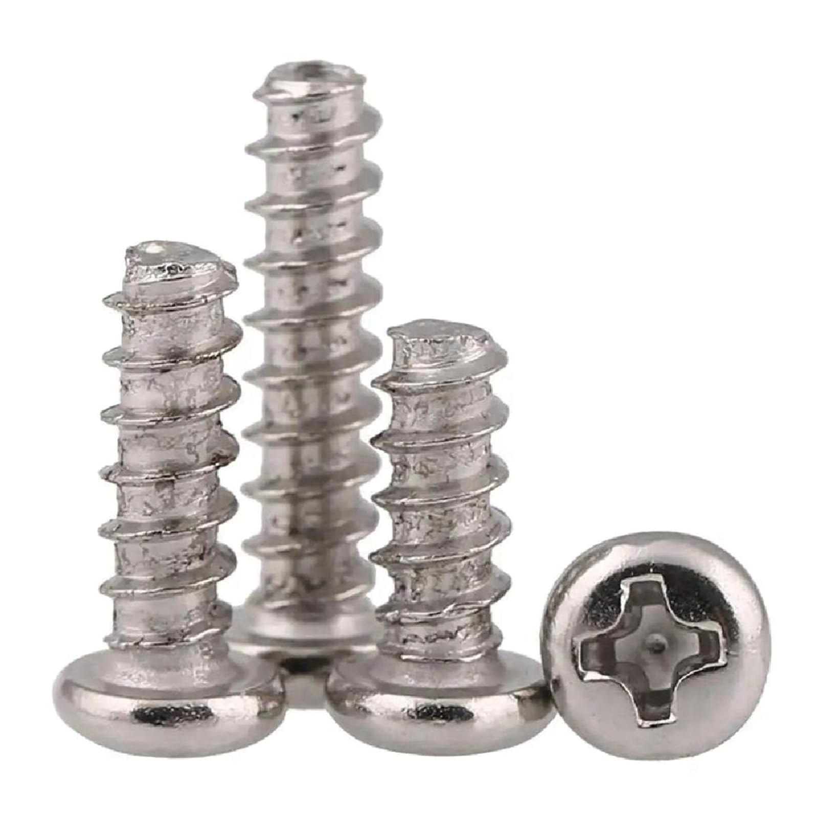 Viti, viti autofilettanti, Viti autofilettanti a testa cilindrica Phillips M1.4-M4 a testa tonda a croce con estremità piatta nichelate/zincate nere 20 pezzi(Black Zinc Plated 20pcs,M2.3x4mm)