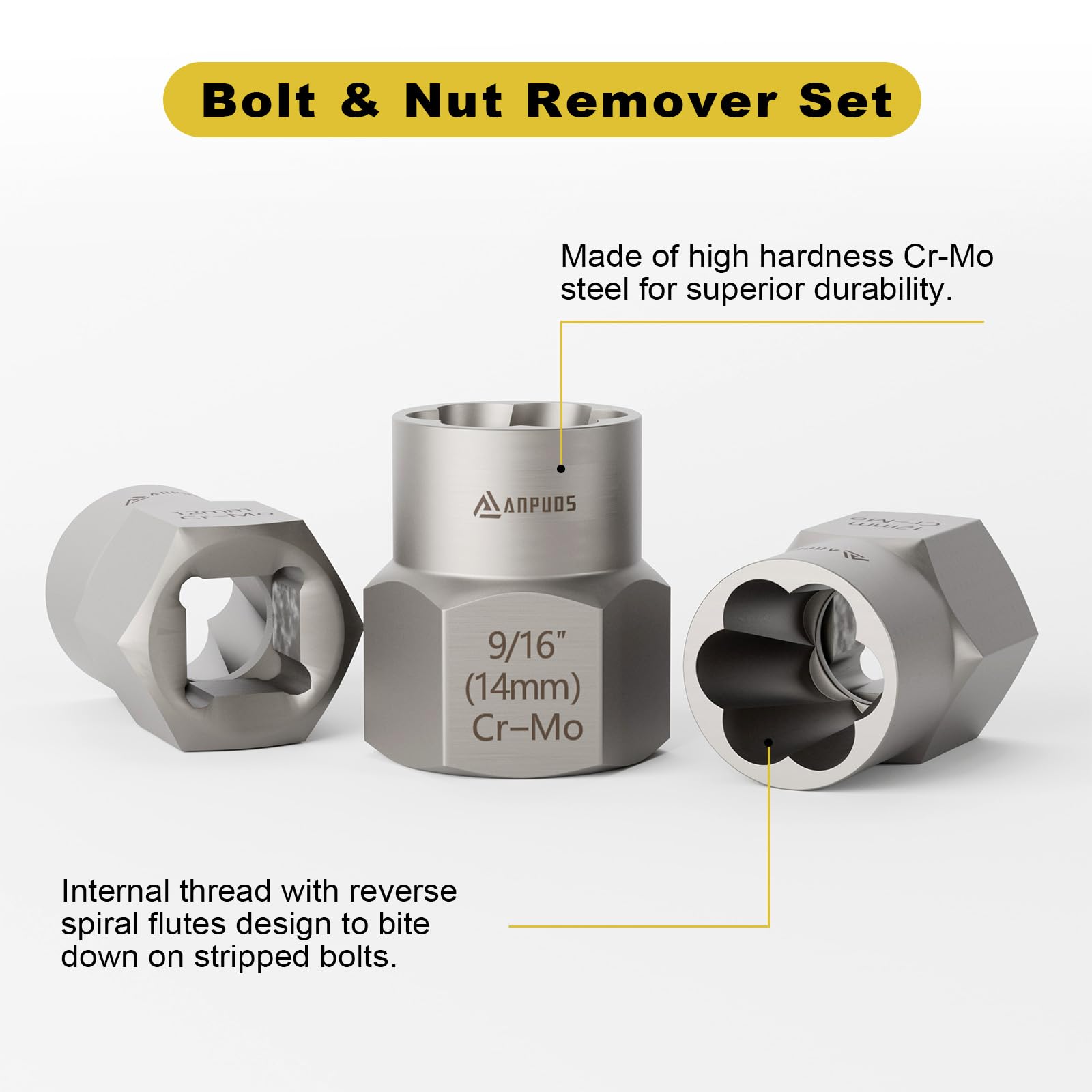Snapklik.com : 24 Piece Bolt Extractor Kit, 1/2